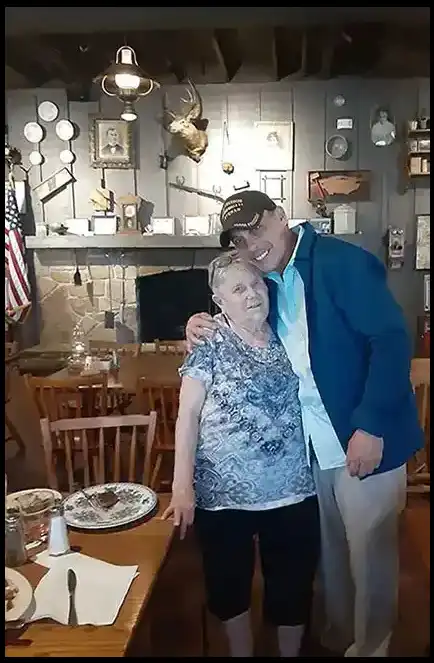 2_US Veteran David Haave and good friend and like a grandma Maria St Robert militarily base Fort Lenord Wood -- David Haave